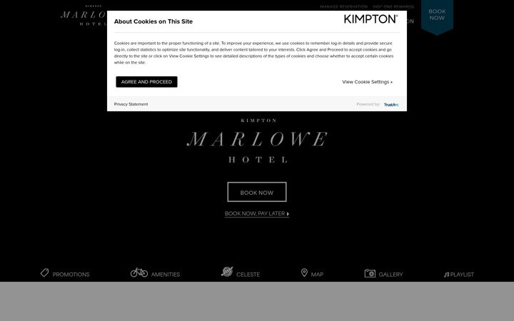 Screenshot of hotelmarlowe.com