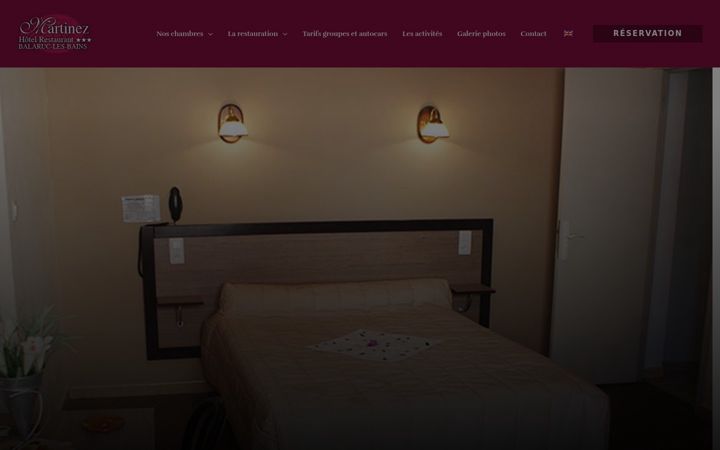 Screenshot of hotelmartinez-balaruc.fr