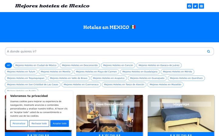 Screenshot of hotelmazuntetierraviva.com