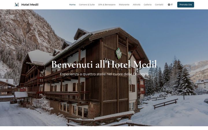 Screenshot of hotelmedil.com