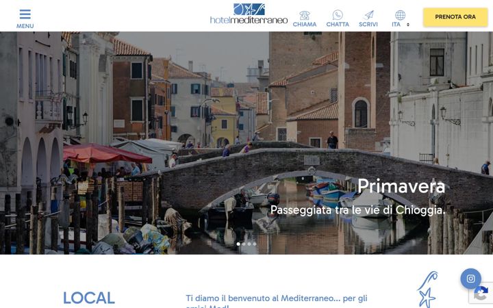 Screenshot of hotelmediterraneochioggia.it