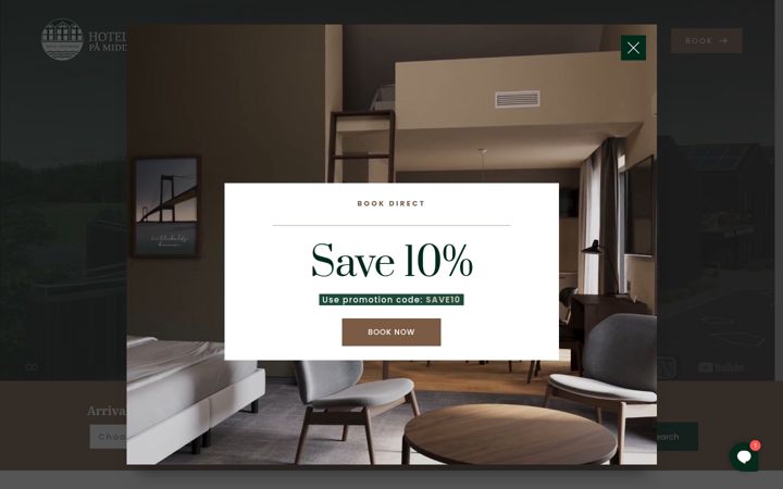 Screenshot of hotelmelfarhus.dk
