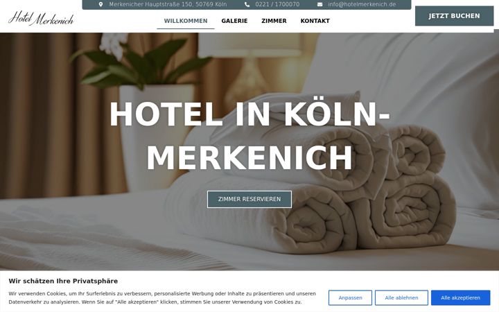 Screenshot of hotelmerkenich.de