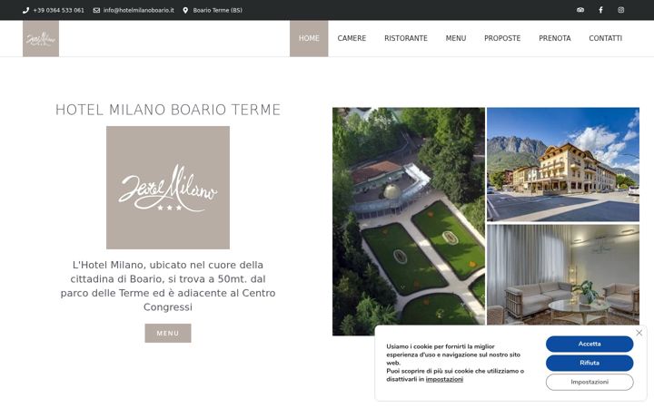 Screenshot of hotelmilanoboario.it