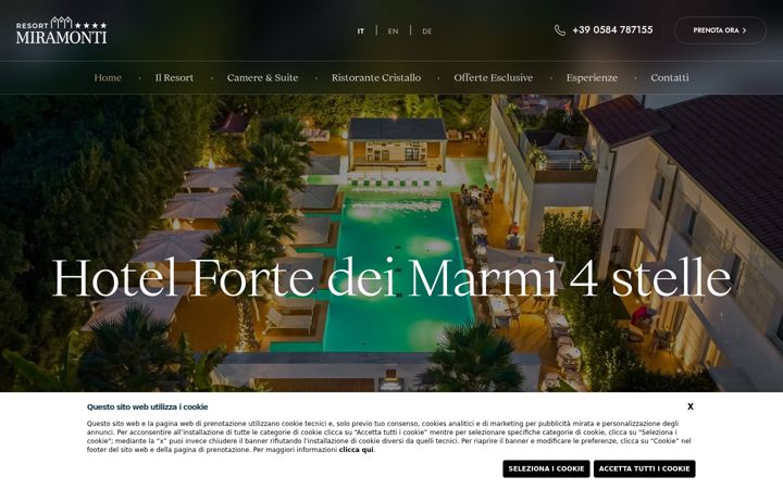 Screenshot of hotelmiramontiforte.com