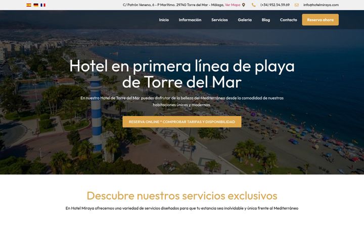 Screenshot of hotelmiraya.com