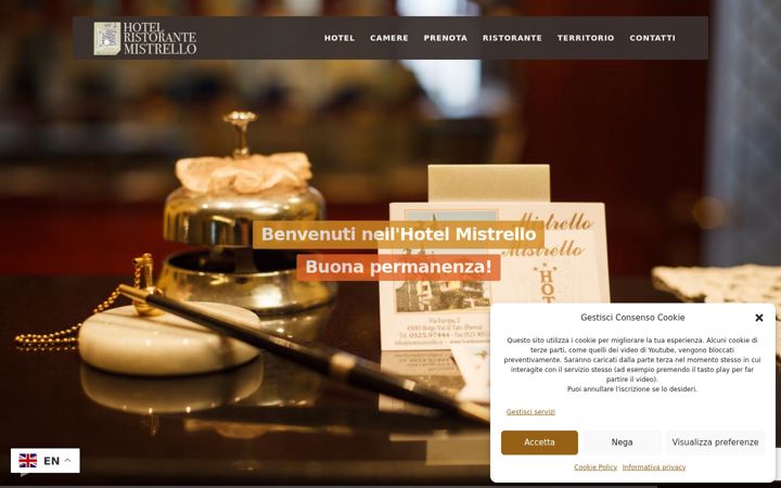 Screenshot of hotelmistrello.it