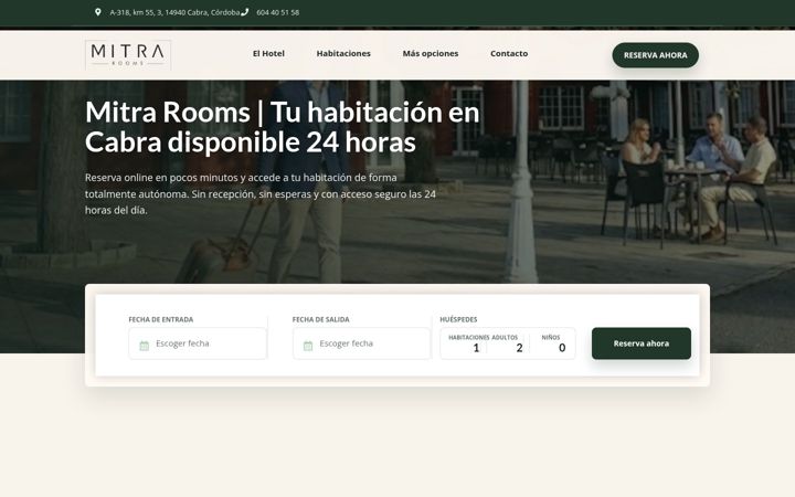 Screenshot of hotelmitracrisalida.es