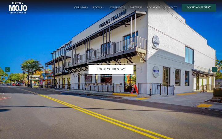 Screenshot of hotelmojoos.com