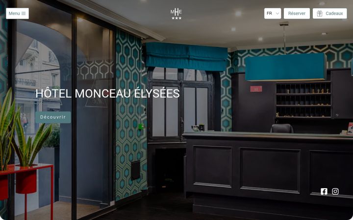 Screenshot of hotelmonceauelysees.fr