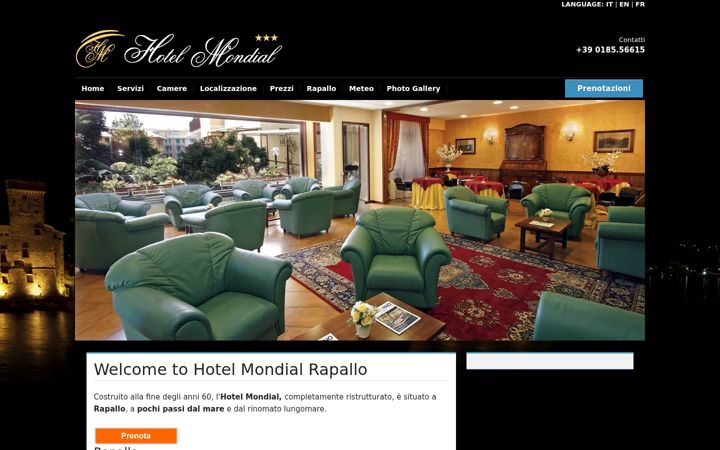 Screenshot of hotelmondialrapallo.it