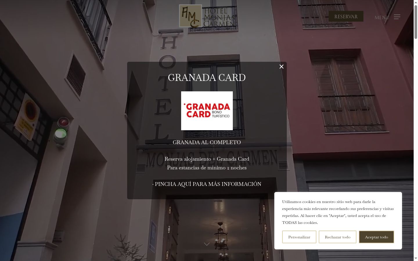 Snimka zaslona bannera za privolu prikazanog prije bilo kakve interakcije