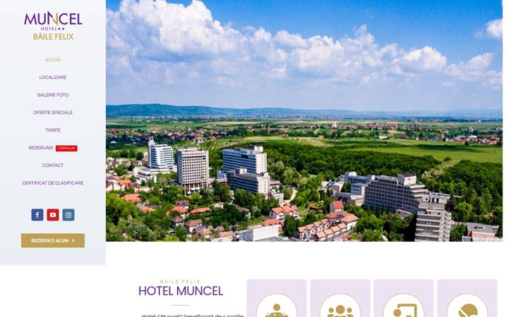 Screenshot of hotelmuncelfelix.ro