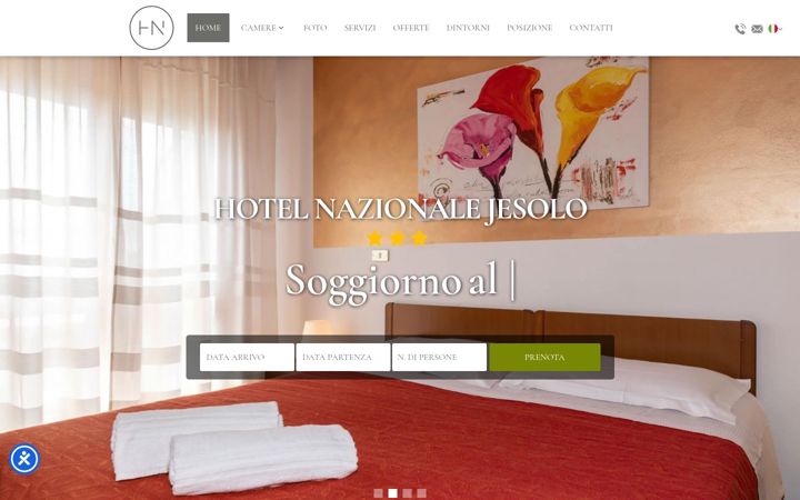 Screenshot of hotelnazionalejesolo.it