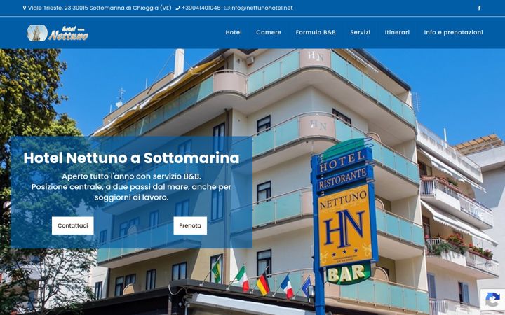 Screenshot of hotelnettunosottomarina.it