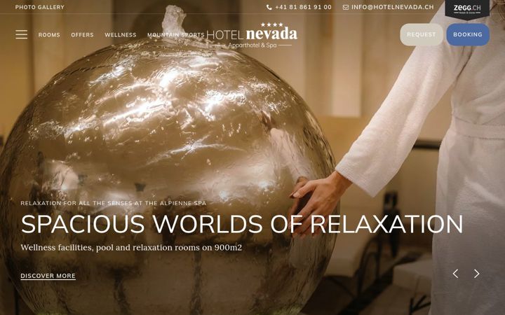 Screenshot of hotelnevada.ch