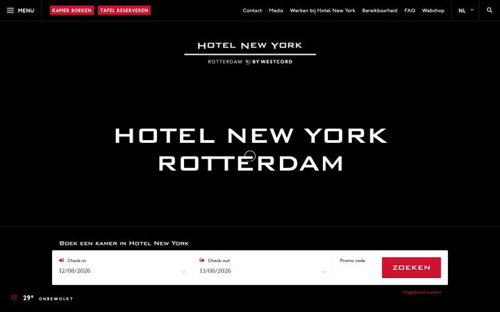 Screenshot of hotelnewyork.nl