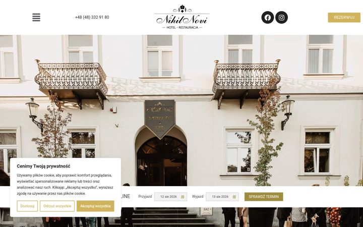 Screenshot of hotelnihilnovi.pl