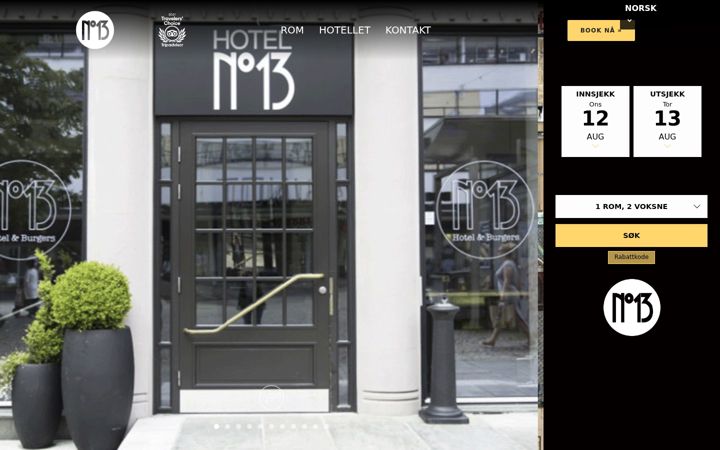 Screenshot of hotelno13.com