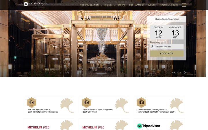 Screenshot of hotelokuramanila.com
