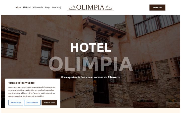 Screenshot of hotelolimpia.es