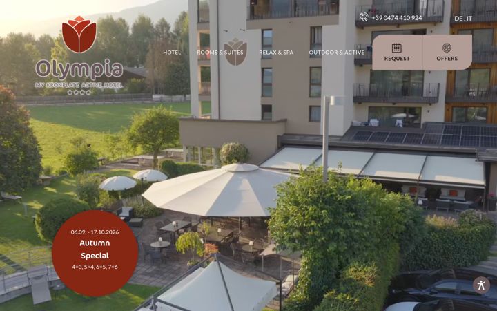 Screenshot of hotelolympia.net
