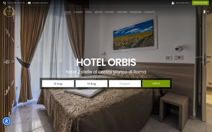 Screenshot of hotelorbis.it