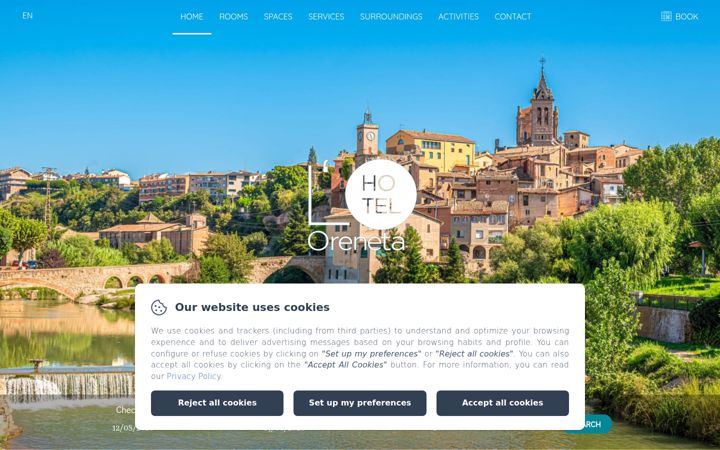 Screenshot of hoteloreneta.es