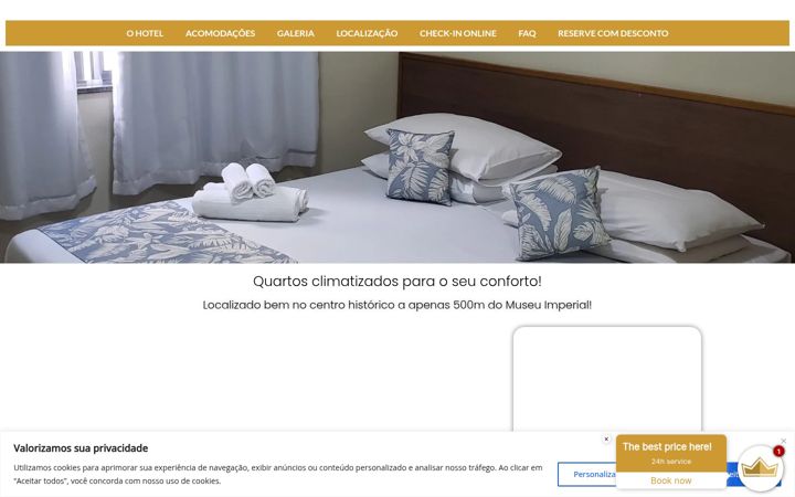 Screenshot of hotelorleans.com.br