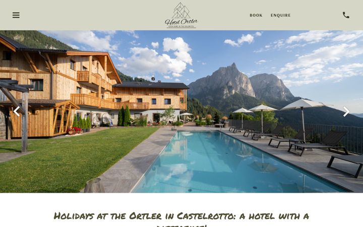 Screenshot of hotelortler.com
