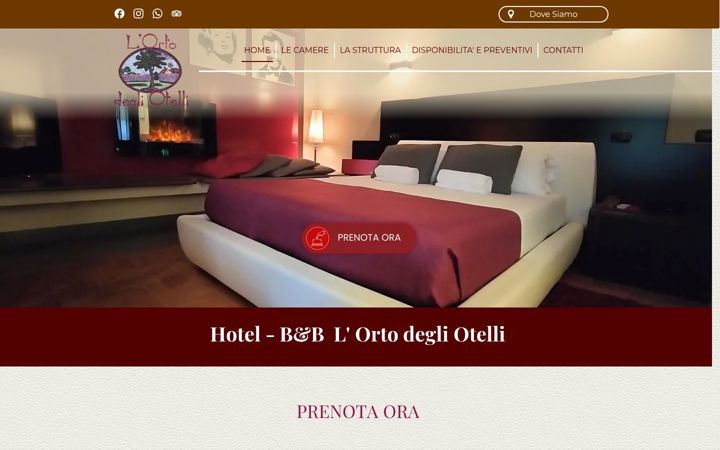 Screenshot of hotelortodegliotelli.com