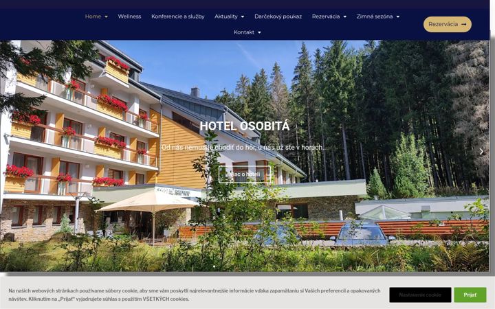 Screenshot of hotelosobita.sk