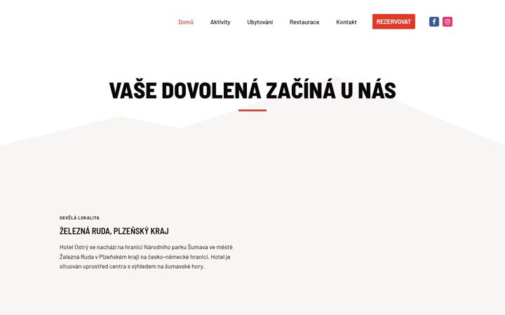 Screenshot of hotelostry.cz