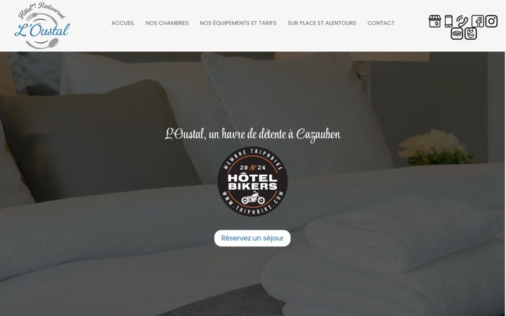 Screenshot of hoteloustalbarbotan.fr