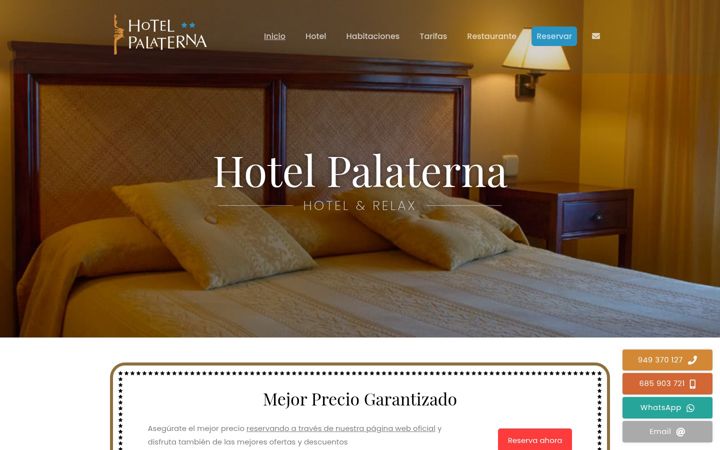 Screenshot of hotelpalaterna.es