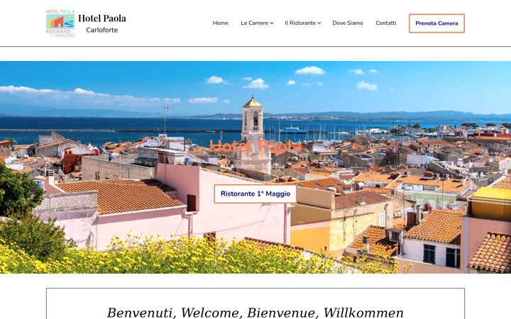 Screenshot of hotelpaolacarloforte.it