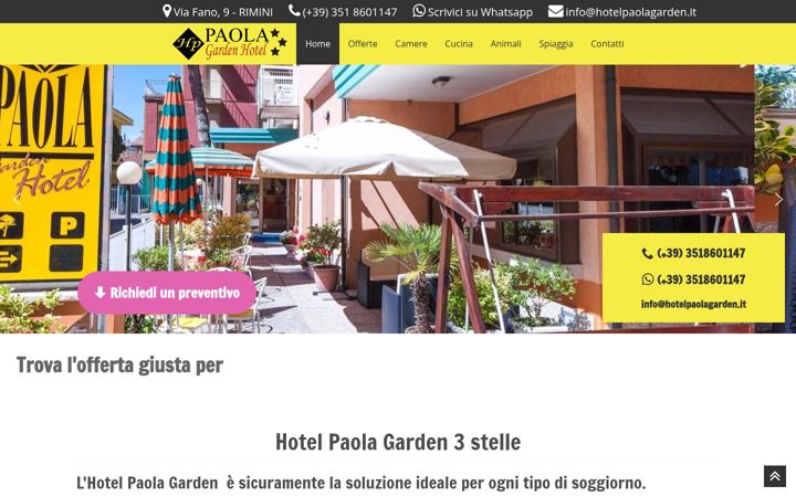 Screenshot of hotelpaolagarden.it