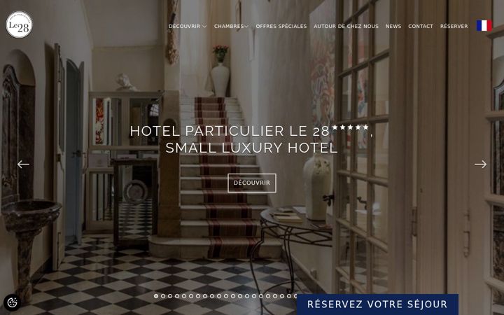 Screenshot of hotelparticulier-le28.com