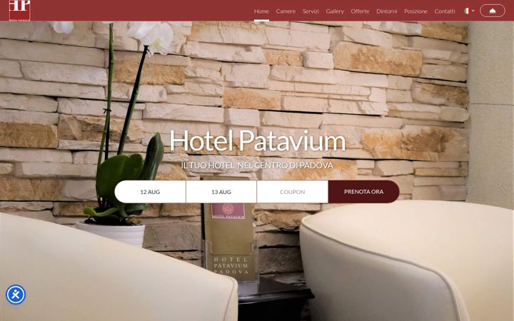 Screenshot of hotelpatavium.it