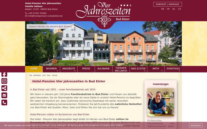 Screenshot of hotelpension-vj-badelster.de