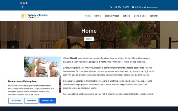 Screenshot of hotelpeonia.com
