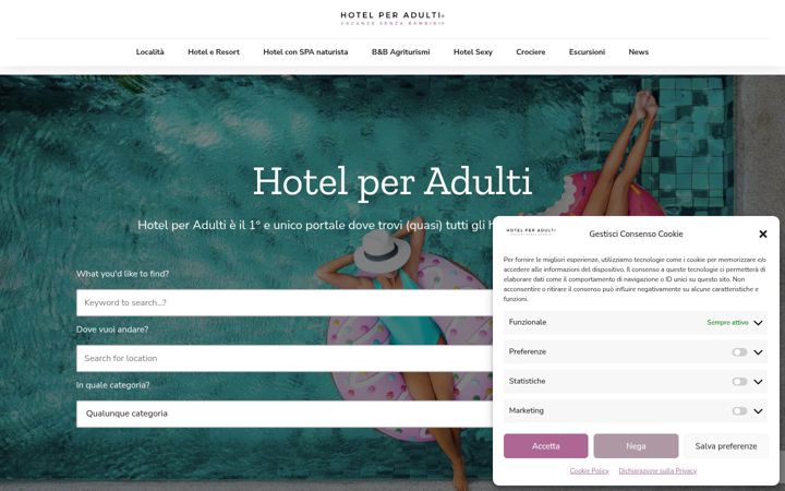 Screenshot of hotelperadulti.it