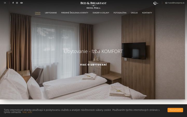 Screenshot of hotelperla.sk