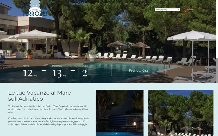 Screenshot of hotelperrozzi.it