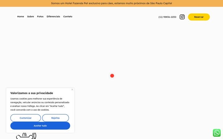 Screenshot of hotelpetparaisoserrano.com.br