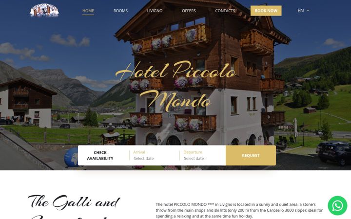 Screenshot of hotelpiccolomondo.it