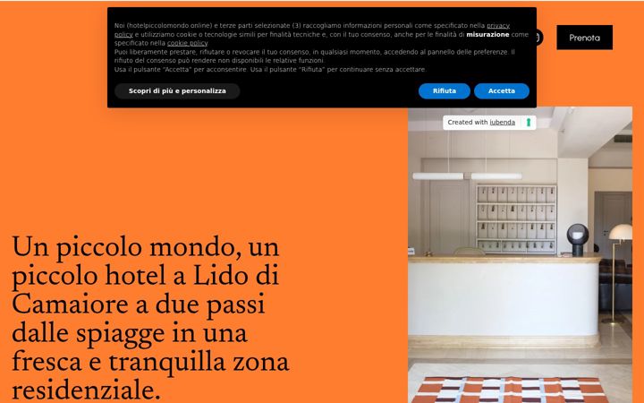 Screenshot of hotelpiccolomondo.online