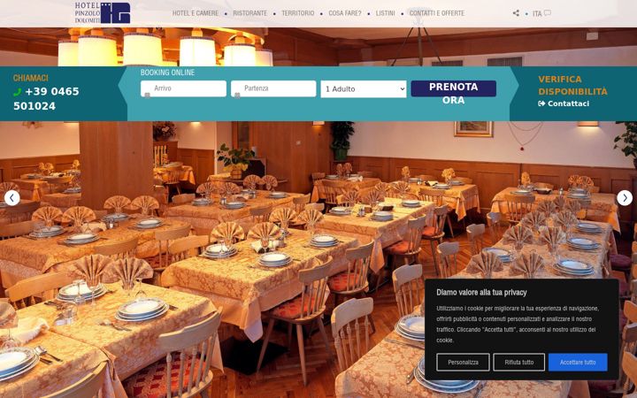 Screenshot of hotelpinzolo.it