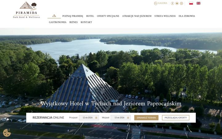 Screenshot of hotelpiramida.pl
