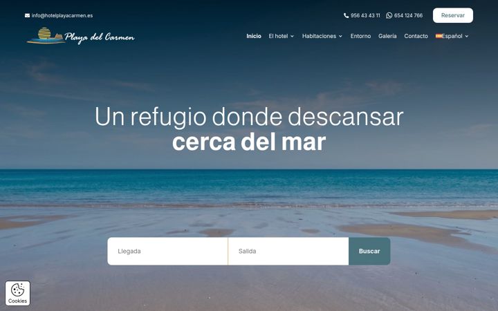 Screenshot of hotelplayacarmen.es